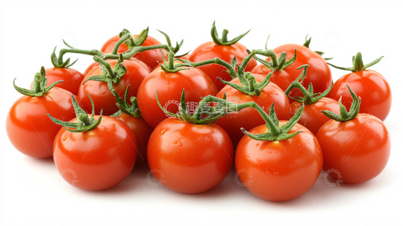 高清大图下载【趣麦麦图】一串新鲜的小番茄