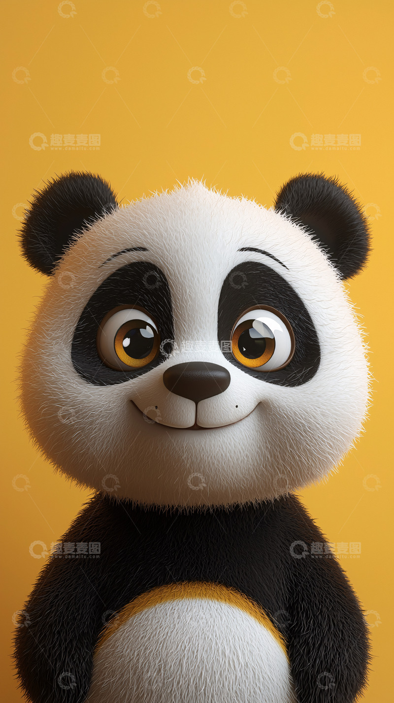高清大图下载【趣麦麦图】萌系卡通熊猫