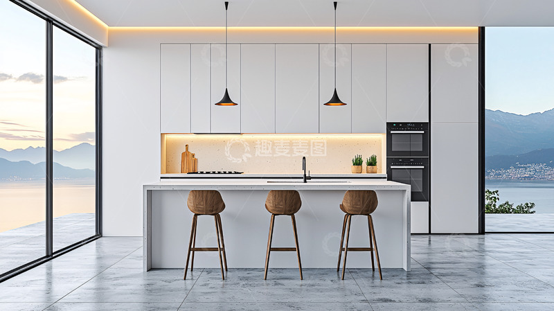 高清大图下载【趣麦麦图】现代极简风格厨房