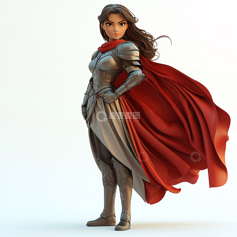 高清大图下载【趣麦麦图】红衣女骑士