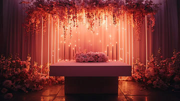 浪漫婚礼仪式背景