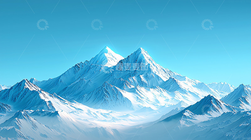 高清大图下载【趣麦麦图】白雪皑皑的山峰