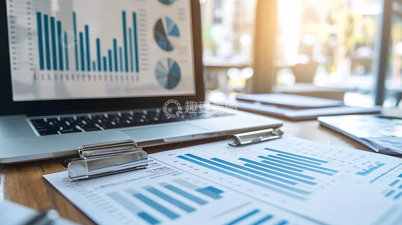 高清大图下载【趣麦麦图】电脑屏幕显示数据图表
