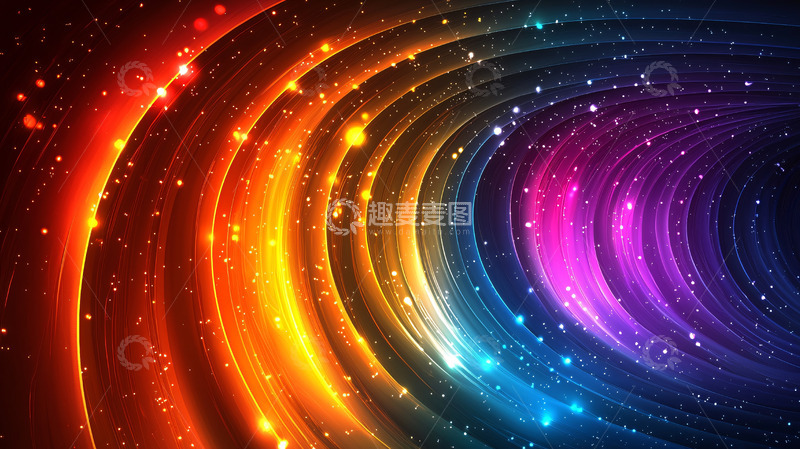 高清大图下载【趣麦麦图】绚丽多彩的螺旋光线