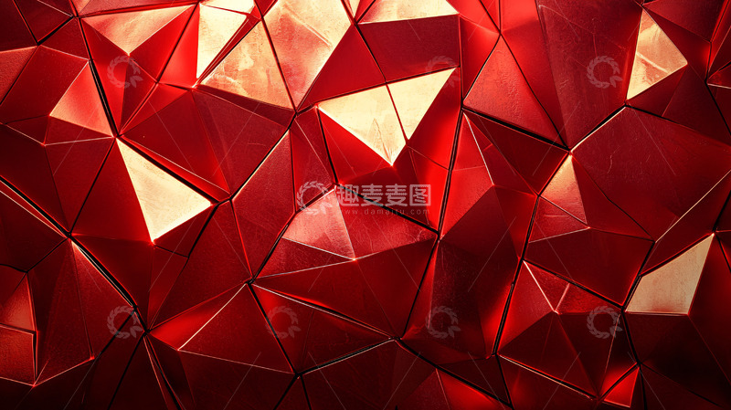 高清大图下载【趣麦麦图】红色几何背景
