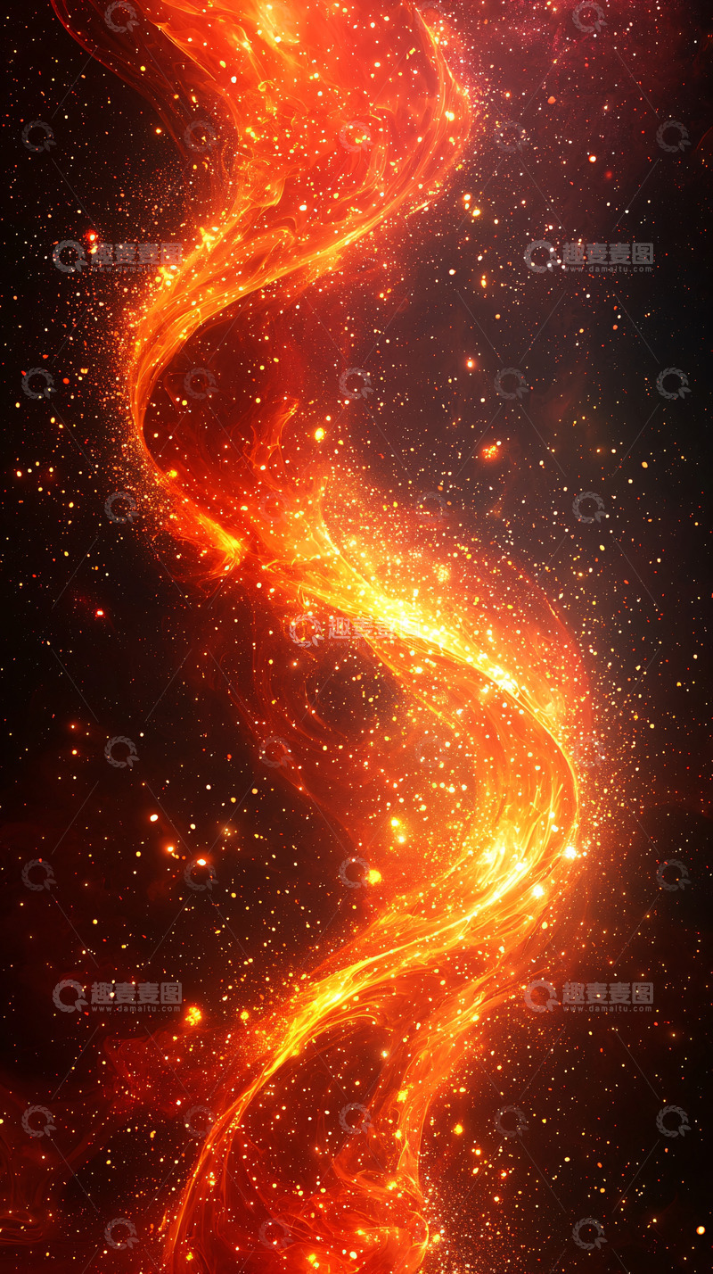 高清大图下载【趣麦麦图】火焰般的星河轨迹