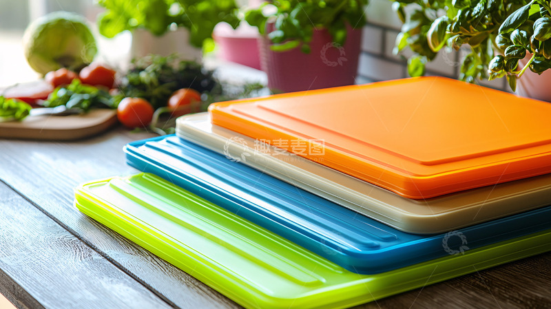 高清大图下载【趣麦麦图】彩色塑料砧板