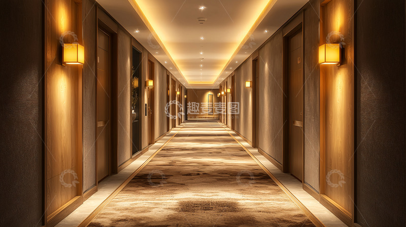 高清大图下载【趣麦麦图】酒店走廊灯光设计