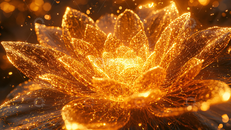 高清大图下载【趣麦麦图】金色莲花