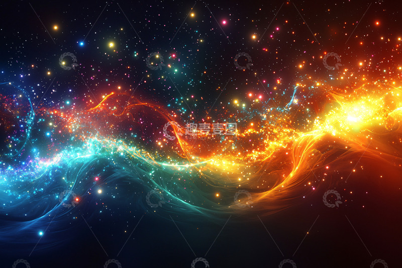 高清大图下载【趣麦麦图】星空抽象色彩绚丽