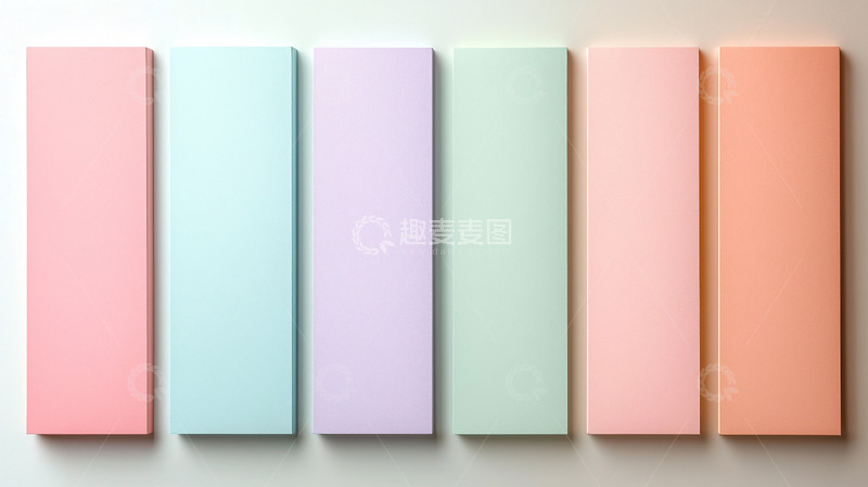 高清大图下载【趣麦麦图】七块长方形彩色画布