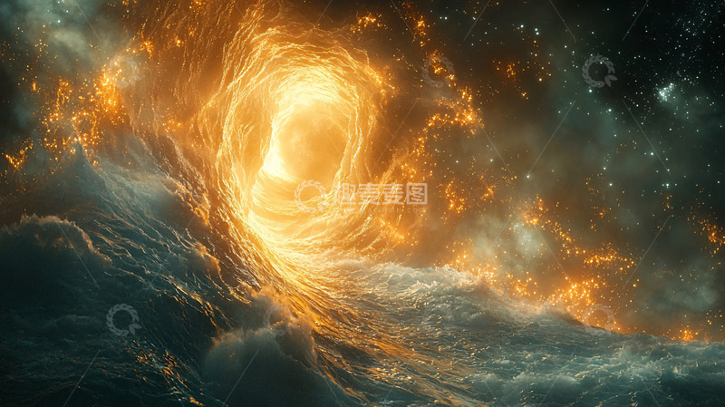 高清大图下载【趣麦麦图】火焰漩涡宇宙奇观