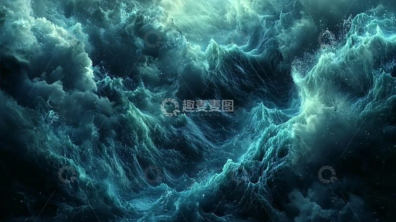 高清大图下载【趣麦麦图】深海般幽暗的云层