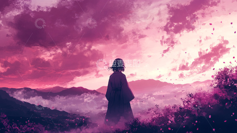 高清大图下载【趣麦麦图】唯美日落剪影