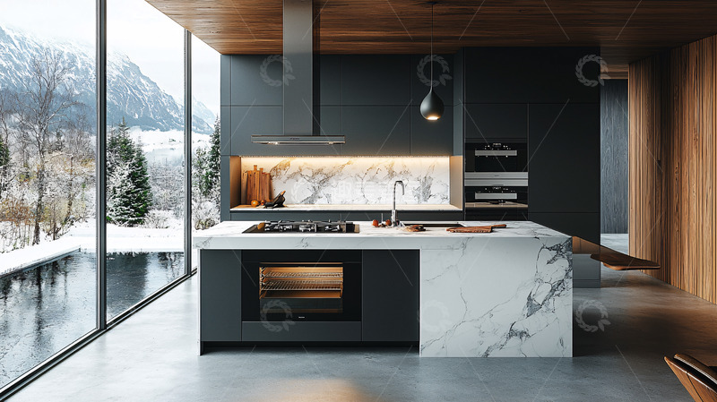 高清大图下载【趣麦麦图】极简现代风格厨房