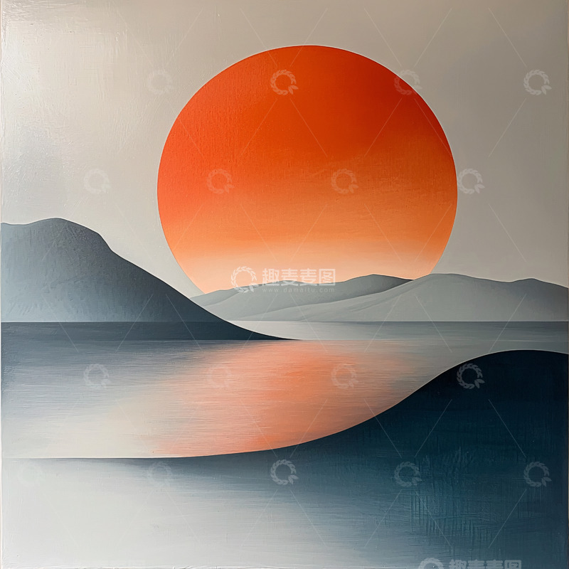高清大图下载【趣麦麦图】唯美日落山水风景画