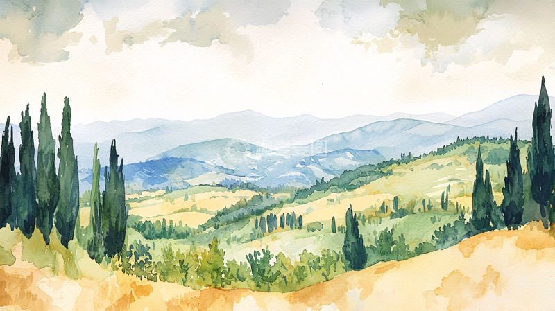 高清大图下载【趣麦麦图】水彩画