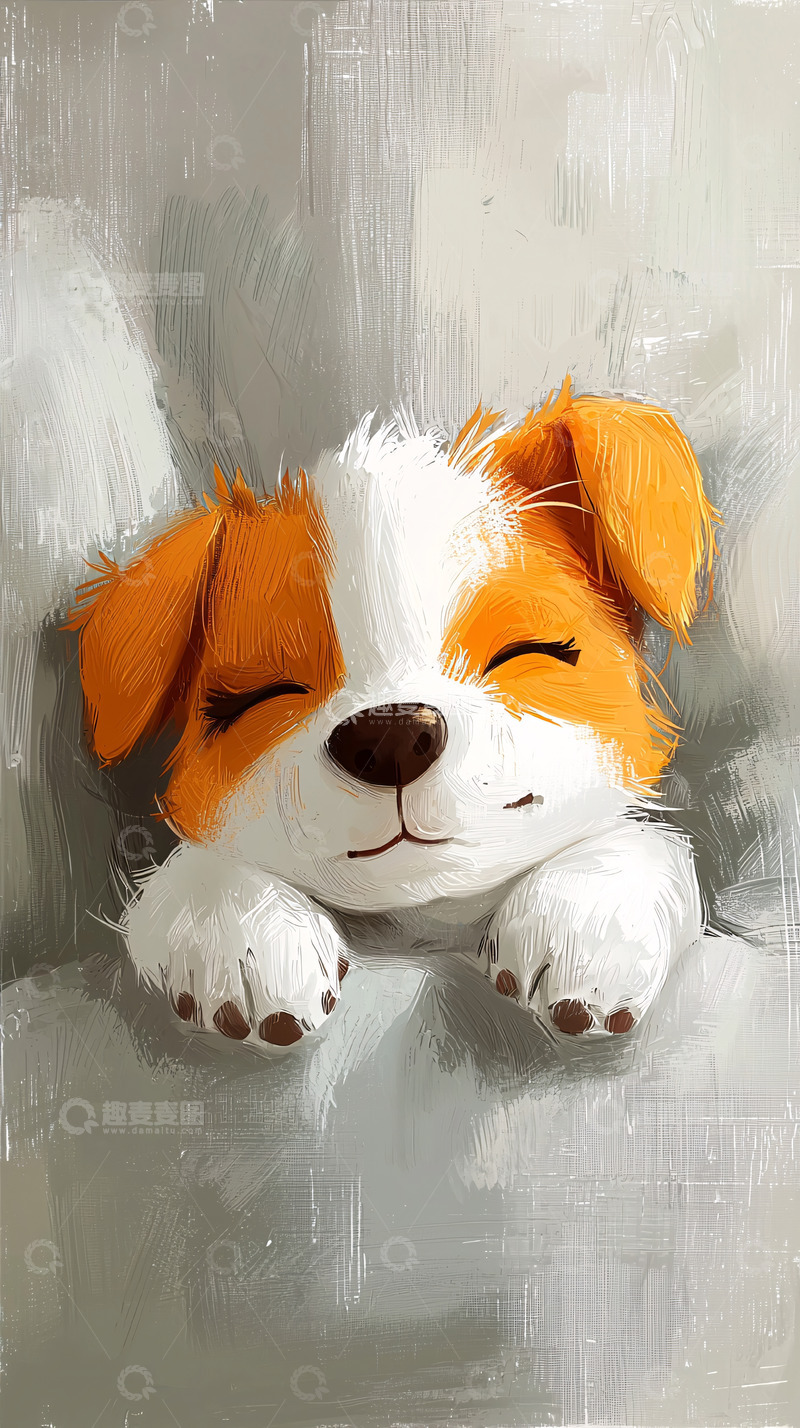 高清大图下载【趣麦麦图】睡觉的小狗