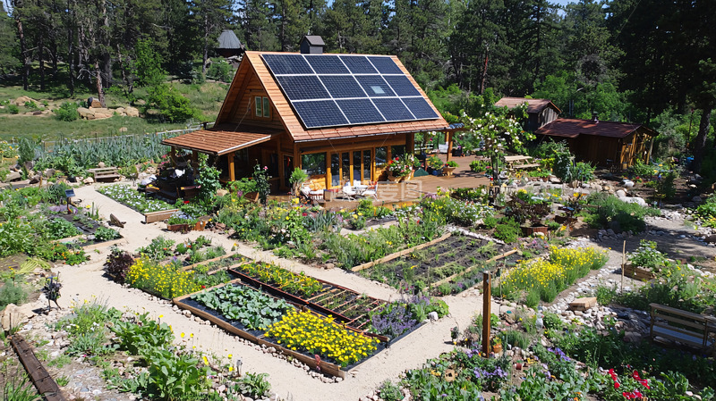 高清大图下载【趣麦麦图】木屋花园阳光房自给自足