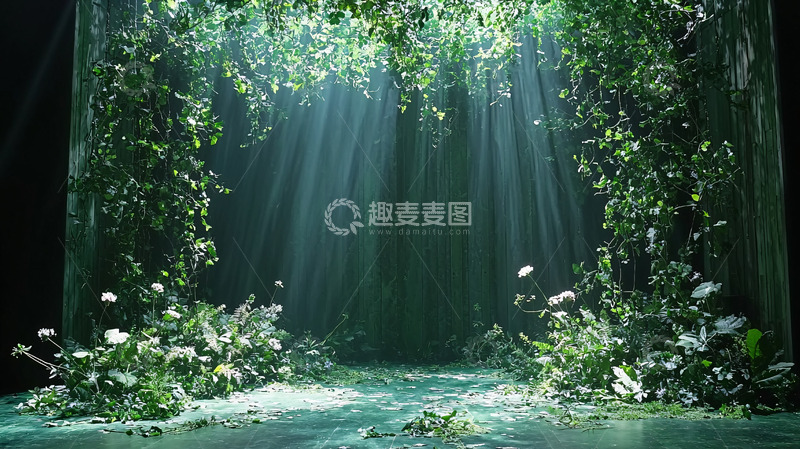 高清大图下载【趣麦麦图】神秘森林光影