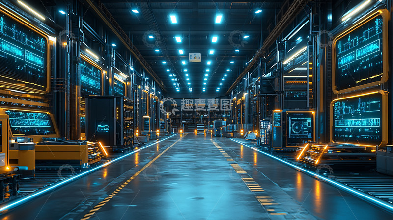 高清大图下载【趣麦麦图】未来科技感走廊