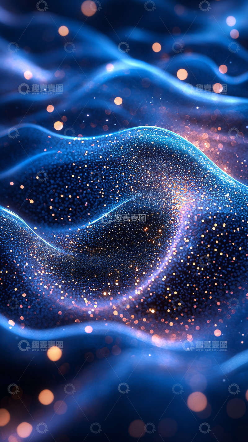 高清大图下载【趣麦麦图】蓝色波浪