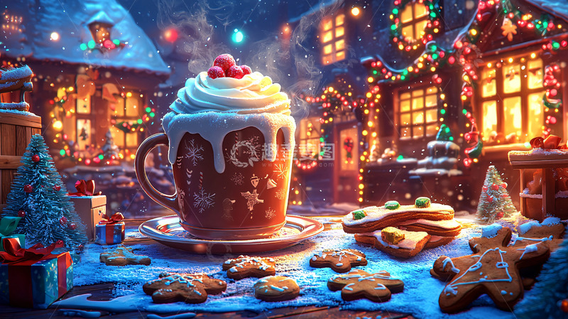 高清大图下载【趣麦麦图】圣诞节热饮