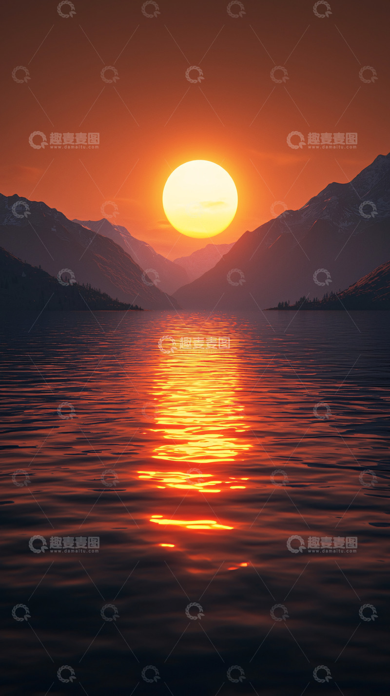 高清大图下载【趣麦麦图】日落