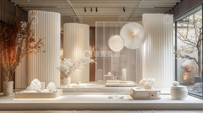 高清大图下载【趣麦麦图】极简风白色空间陈列设计