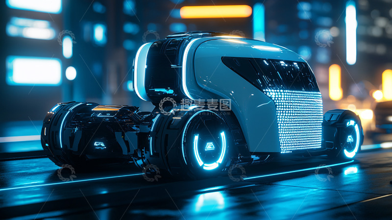 高清大图下载【趣麦麦图】未来科技卡车