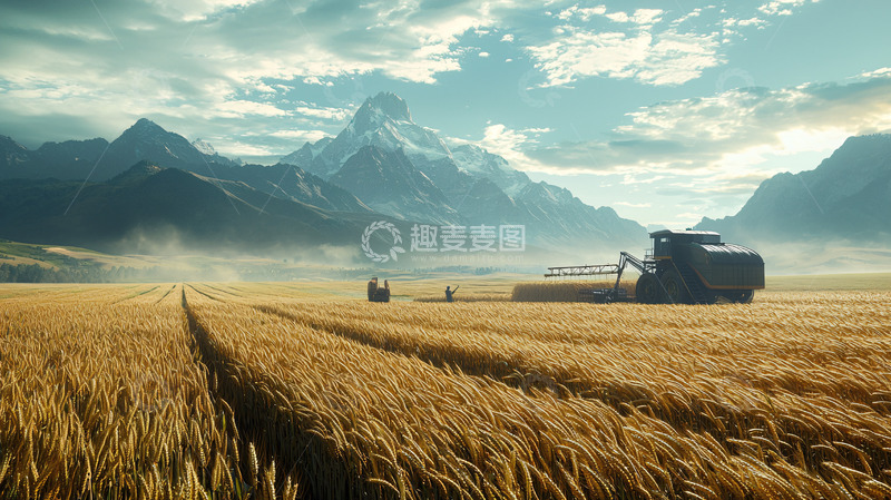 高清大图下载【趣麦麦图】金色麦田