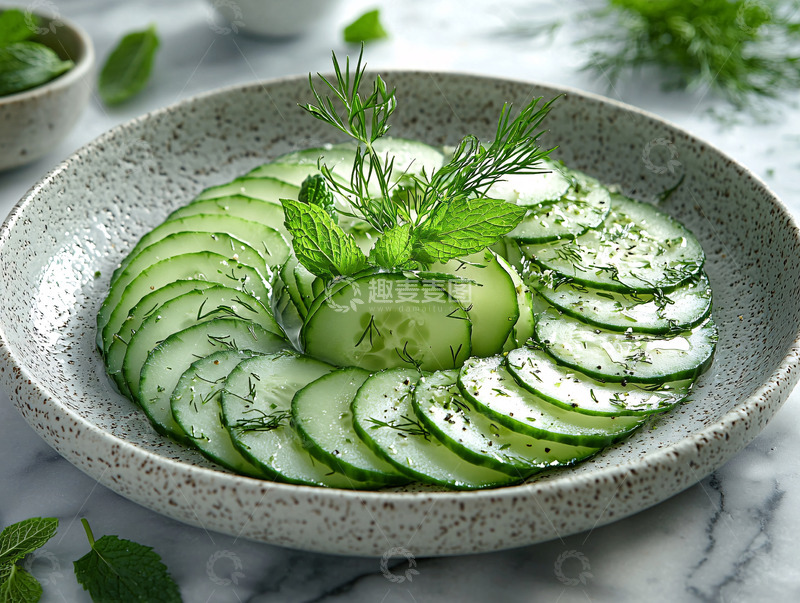 高清大图下载【趣麦麦图】创意黄瓜摆盘
