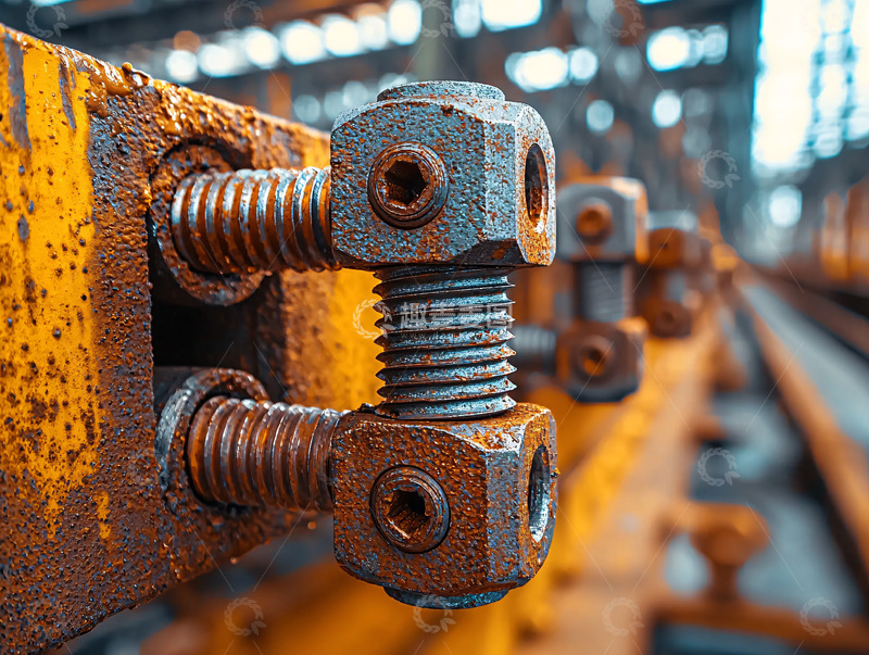 高清大图下载【趣麦麦图】生锈的螺栓连接