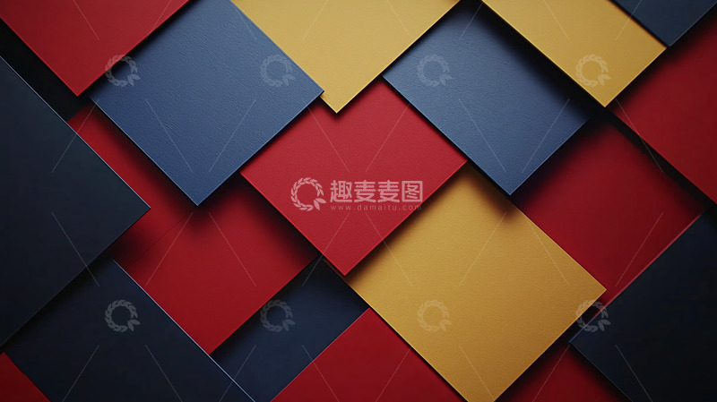 高清大图下载【趣麦麦图】彩色几何形状堆叠