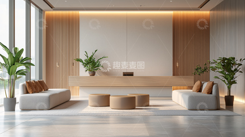 高清大图下载【趣麦麦图】现代简约接待区