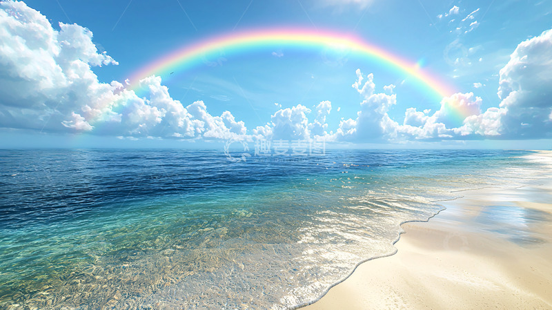 高清大图下载【趣麦麦图】彩虹海滩风景