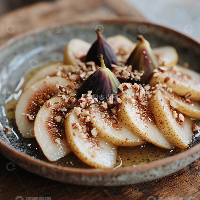 高清大图下载【趣麦麦图】烤梨无花果