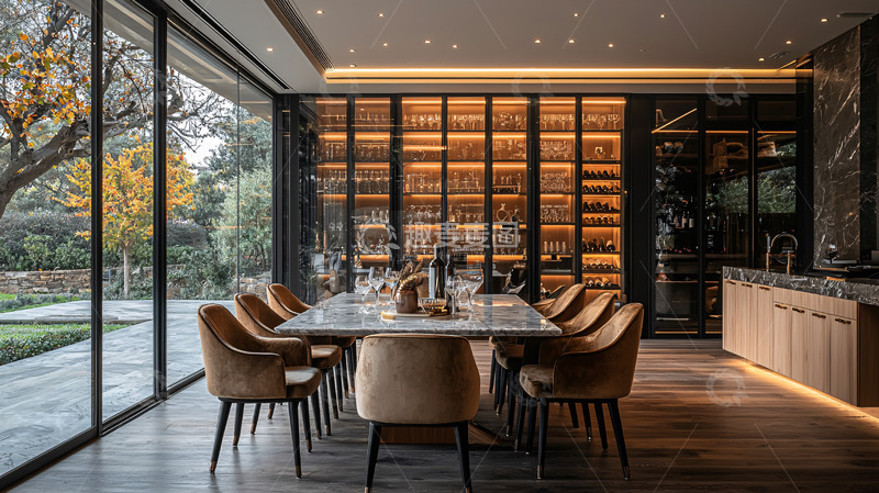 高清大图下载【趣麦麦图】豪华住宅餐厅