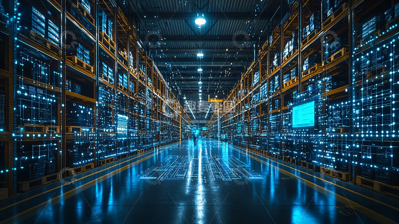 高清大图下载【趣麦麦图】大型现代化智能仓库