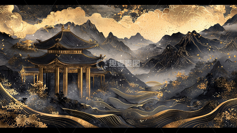 高清大图下载【趣麦麦图】水墨山水画109