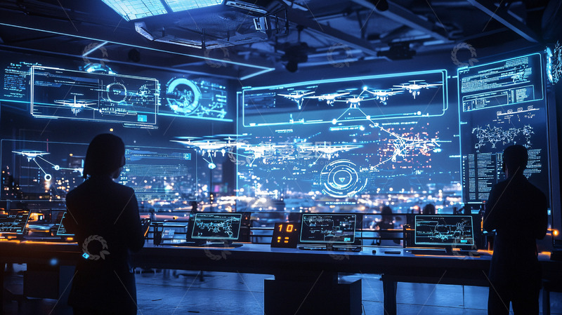 高清大图下载【趣麦麦图】未来科技控制中心