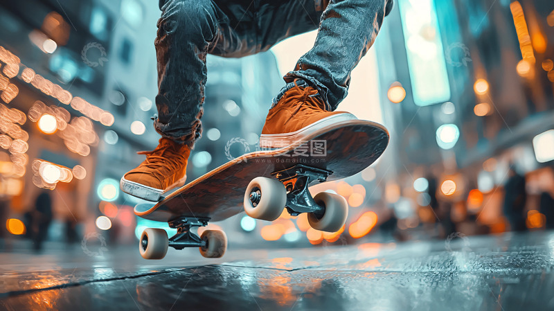 高清大图下载【趣麦麦图】滑板特技动作