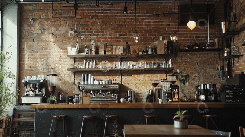 高清大图下载【趣麦麦图】咖啡馆吧台