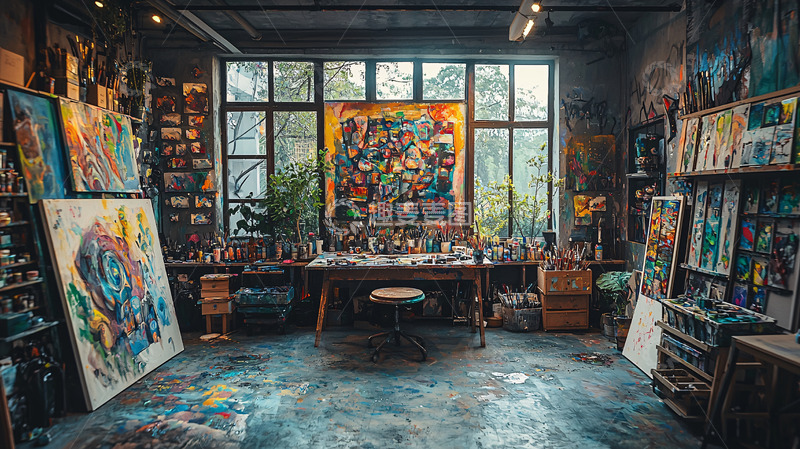 高清大图下载【趣麦麦图】艺术家工作室