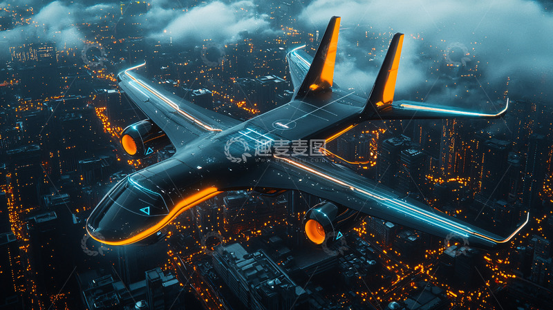 高清大图下载【趣麦麦图】未来飞机