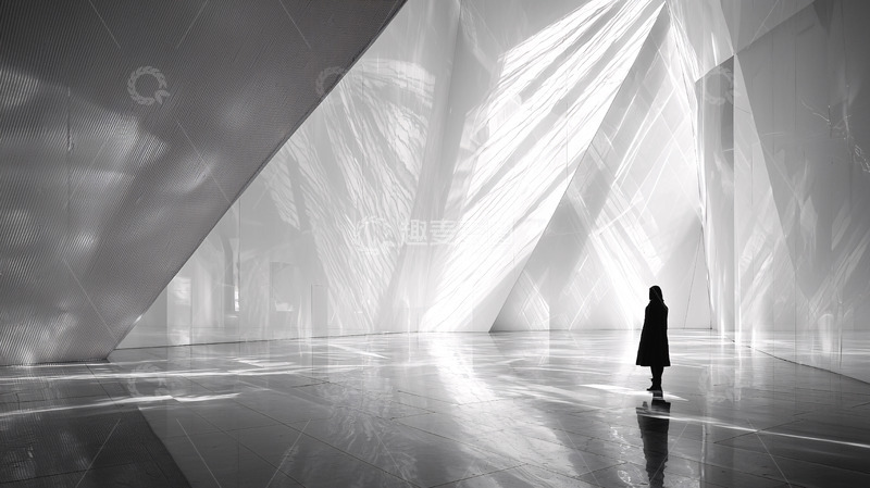 高清大图下载【趣麦麦图】黑白光影建筑空间