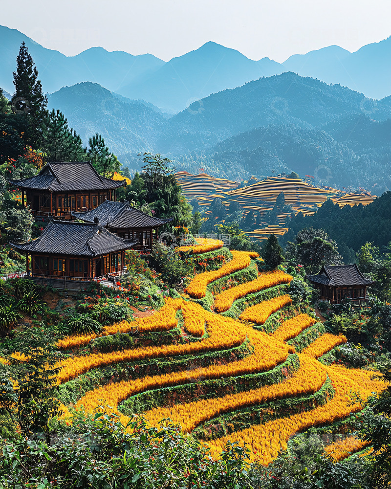 高清大图下载【趣麦麦图】梯田