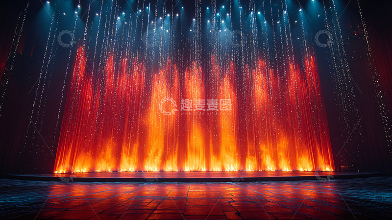 高清大图下载【趣麦麦图】绚丽多彩的喷泉表演