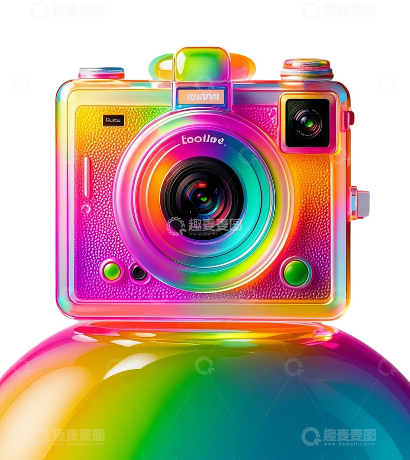 高清大图下载【趣麦麦图】彩色卡通炫酷相机