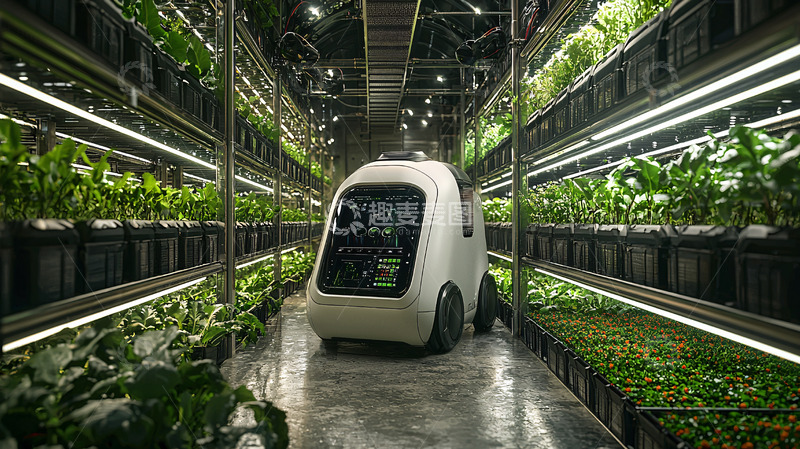 高清大图下载【趣麦麦图】室内垂直农场机器人